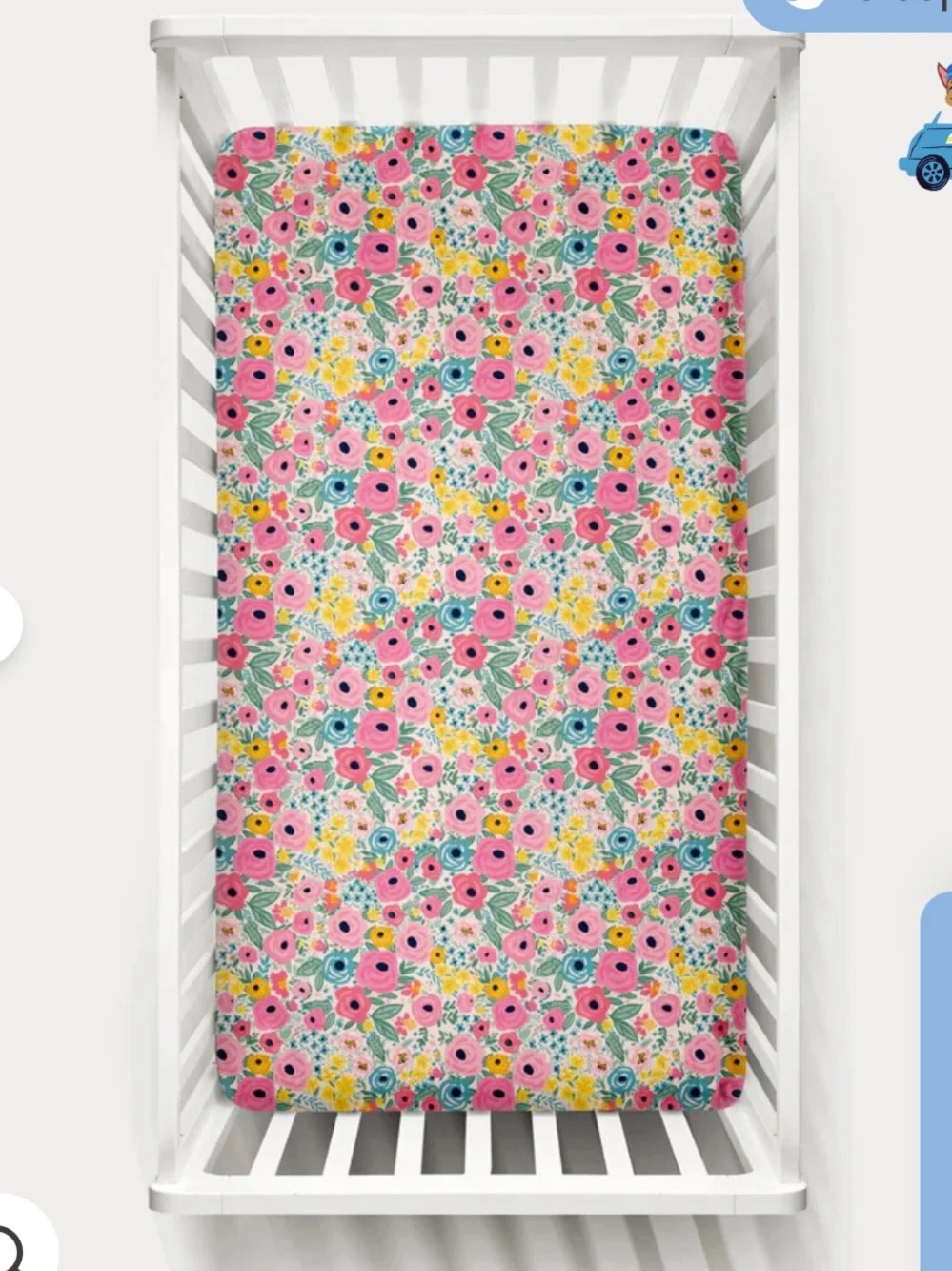 Little Sleepies secret garden crib sheet
